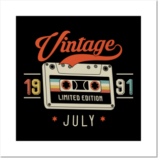 July 1991 - Limited Edition - Vintage Style Posters and Art